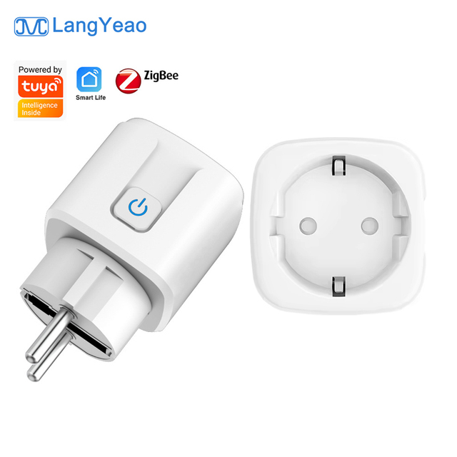 LangYeao 16A/20A Tuya Zigbee Smart Socket EU Plug Home Automation Integration Realized Whole-house Intelligence Smart Life APP