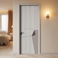 Porte intérieure décorative en WPC écologique et imperméable, personnalisable, largeur 510-1100 mm, pour chambre/salle de bain, porte en WPC de 45 mm