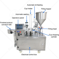 ORME Automatische PP Jelly Yogurt Cup Vul- en Sluitmachine IJs K-Cup Rotatie Vul- en Sluitmachine