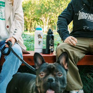 Bouteille <span class=keywords><strong>d</strong></span>'<span class=keywords><strong>eau</strong></span> portable pour chien en acier inoxydable à double paroi avec motif personnalisé 3 en 1, avec bol pour chien pour les voyages en plein air - Product Image 6