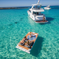 Plateforme flottante gonflable pour planche à pagaie, quai pour jet ski, tapis aquatique en EVA pour stationnement de bateau