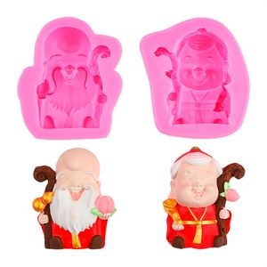 Tout le monde vie de mot mâle ShouPo pâtisseries décoration Silicone <span class=keywords><strong>gâteau</strong></span> moule grand-père anniversaire inséré carte - Product Image 5