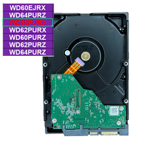 WD60PURX 6TB Purple Monitoring HDD 3.5 inci SATA 3 6Gb/s 5400 rpm 64MB Cache 24/7 CMR dan AllFrame untuk Sistem NVR DVR CCTV - Product Image 1