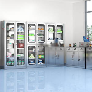 <span class=keywords><strong>Armoire</strong></span> de rangement modulaire en acier inoxydable avec porte en verre, vente chaude, <span class=keywords><strong>pas</strong></span> cher, pour <span class=keywords><strong>pharmacie</strong></span>, meubles médicaux, implants médicaux, hôpital - Product Image 5