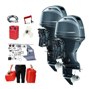 Moteur hors-bord pour bateau, robuste, 60 CV, essence, 4 temps, 4 cylindres, résistant à la corrosion, longue durée de vie, pour travaux côtiers - Product Image 2