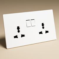 Prise murale électrique industrielle moderne dorée 13A de norme britannique avec ports USB, indice de protection IP21, pour usage domestique et commercial