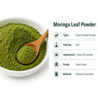 LCHBIO Bubuk Daun Moringa Kering Beku 100% Murni, Kualitas Makanan Sehat, Vitamin & Mineral Alami, Pengolahan Higienis