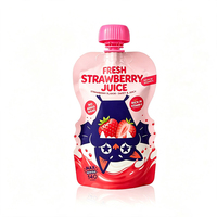 Op maat gemaakte, speciaal gevormde, hersluitbare staande spout pouches van 100ml, 150ml en 200ml met hersluitbare dop voor biologische vruchtensap, in Mylar zakken.