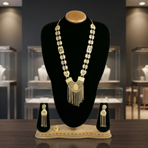 Wholesale 14K 18K 24K Gold Plated Forming Long Necklaces Set, Traditional Long Necklaces Set, Brass Gold Fashion Necklaces Set. - Product Image 3