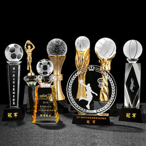 Atacado grande logotipo personalizado metal troféu desenhos de golfe transparente resina de cristal honra brinquedo para eventos de competição esportes - Product Image 6