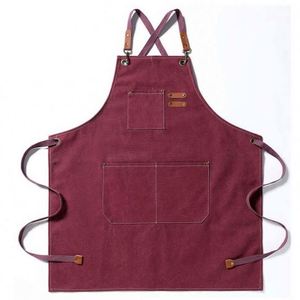 Custom Waterproof Oil-proof 100% Cotton Canvas Cooking <b>Kitchen</b> <b>Aprons</b> for Men - Product Image 2