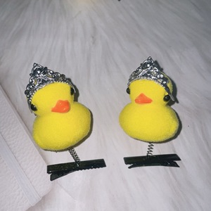 Lovely Funny Hair Accessories Kawaii Spectacled <strong>Duck</strong> Hair Clip Kids Girls Plush Little Yellow <strong>Duck</strong> <strong>With</strong> Glasses <strong>Spring</strong> Hairpin - Product Image 6