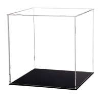 Vitrine transparente personnalisée longue boîte de support en acrylique pour les collections de statues