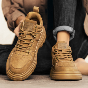Giày chạy bộ cao cổ mùa thu 2025 mùa đông cho Nam Giày lót lưới đế dày tăng chiều cao đa năng hợp thời trang phong cách Anh - Product Image 6