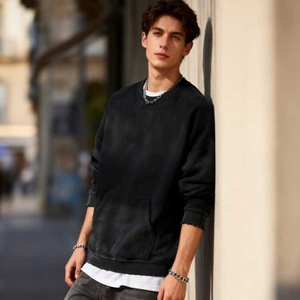 Sweat-shirt à capuche surdimensionné pour homme TKAN396D, style vintage délavé au soleil, 100% coton, coupe courte, pour l'hiver, personnalisé - Product Image 1