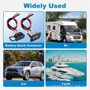 AOWEITOUR <b>Battery</b> Connector 50A 8AWG 1.25 Ft Cable Dual Port <b>Auto</b> Use - Product Image 5