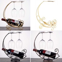 Porte-Bouteilles à Vin en Métal Multifonctionnel Autoportant, Cadeau Original, Décoration de Cuisine et Maison, Vente en Gros
