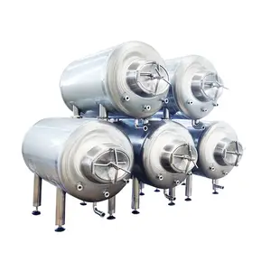 Rvs 500L 600l 800l Horizontale Bbt Heldere Bier Tank Voor Bier Opslag Van Secundaire Gisting