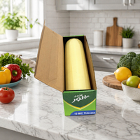 Film alimentaire transparent en PVC souple auto-adhésif de qualité alimentaire, taille personnalisée, film étirable pour salade et sandwich, rouleau jumbo