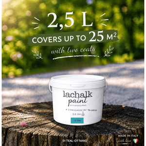 51 TEAL 25 lt LaChalk the evolution of <b>chalk</b> paint Where <b>chalk</b> meets resin: Hybrid <b>Chalk</b> Resin Paint made in Italy - Product Image 2