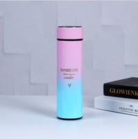 Nuevo producto Sensor personalizado Pantalla LED Temperatura Taza termo inteligente con soporte para teléfono móvil