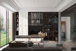 ตู้ทีวีติด<span class=keywords><strong>ผนัง</strong></span>ที่ตั้งทีวีแบบแยกส่วนสำหรับอพาร์ทเมนต์เฟอร์นิเจอร์สั่งทำ - Product Image 2