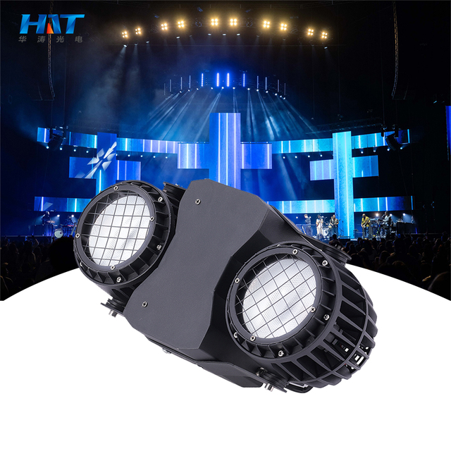 HAT 2x150w Cob Blinder Outdoor Waterproof IP65 300W Waterproof LED Audience Blinder White and Warm Color 2in1