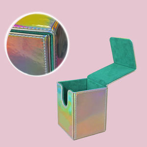 Boîte <span class=keywords><strong>de</strong></span> rangement multifonctionnelle pour cartes à collectionner avec plateau à dés en cuir PU - Product Image 3