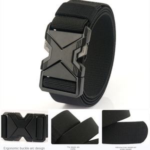 Cinturón Casual de Nylon para Hombre con Hebilla Metálica Automática, Cinturón de Tela Simple para Jeans - Product Image 6