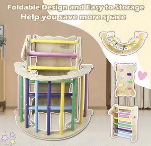 Marco <span class=keywords><strong>de</strong></span> <span class=keywords><strong>madera</strong></span> plegable <span class=keywords><strong>Estructuras</strong></span> <span class=keywords><strong>de</strong></span> juego Interior Niño Escalada Gimnasio Bebé Escalada Juguetes <span class=keywords><strong>Madera</strong></span> <span class=keywords><strong>Pikler</strong></span> Triángulo Escalada Conjunto - Product Image 4