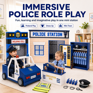 Area Gioco per Bambini a Tema Stazione di Polizia, Attrezzatura per Giochi di Ruolo per Parco Giochi Cittadino - Product Image 3