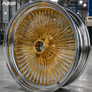 Rodas Raiadas NJQS 26x9 Douradas Clássicas de Alta Qualidade Estilo Retrô Zenith Luxor Truspoke Cragar 13X7 26 polegadas - Product Image 5