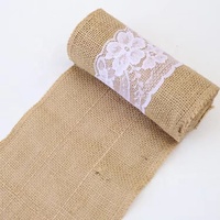 Ceinture de chaise en toile de jute naturelle en dentelle pour mariage