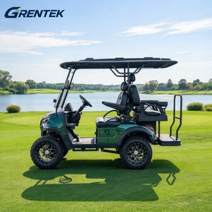 Voiturette de golf électrique GRENTek4 à 4 places avec batterie au lithium, repose-pieds arrière relevable, buggy de golf tout-terrain pour 4 passagers, idéale pour les villas et centres de villégiature. - Product Image 4