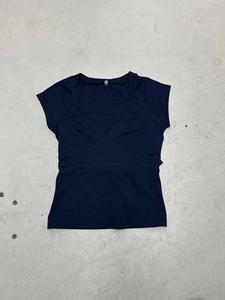 Camiseta de Manga Corta con Cuello en V Profundo para Mujer, con Lazo en la Espalda, Ajustada, Informal, para Uso Diario, Elegante y Sexy - Product Image 6