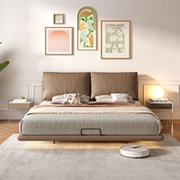 Lit suspendu Offre Spéciale 2023 Nouveau lit double design en tissu Hi-Tech Ensemble de lit confort 1.8m Ensemble de lit king moderne de luxe simple et léger