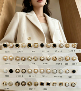 Bouton de couture en forme de cœur de luxe avec perle, en plastique ABS <span class=keywords><strong>doré</strong></span> clair, pour chemisier et cardigan décoratifs pour femmes - Product Image 6