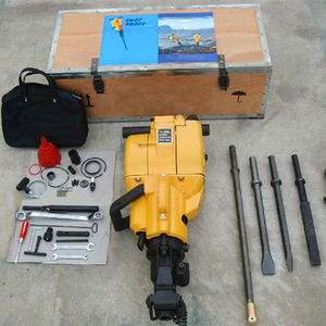 מקדחת סלע ניידת המונעת בבנזין עם מנוע חד צילינדרי לשימוש בבנייה ובמשק - Product Image 1