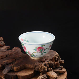 Bol à nouilles chinois peint à la main avec des motifs anciens bleus et blancs de longévité, pêche, lion, poisson, algues et autres, bol à riz - Product Image 2