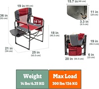 Chaises de camping pliantes robustes WOQI 43 avec table rabattable et sac isotherme
