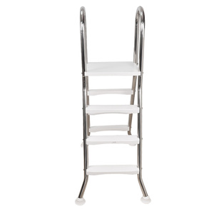 Precio de fábrica 304/316 acero inoxidable de doble cara sobre el suelo escalera para piscina - Product Image 2