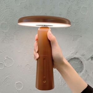 Adjustable Optical Touch Control Cordless Desk <b>Lamp</b> With Rechargeable Wireless LED Mushroom <b>Table</b> <b>Lamp</b> for Bar Bedroom Desk - Product Image 4