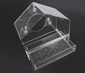 Mangeoire à oiseaux sauvages en acrylique à ventouse puissante, pour toutes les saisons, extérieur, jardin, fenêtre, mangeoire à graines pour oiseaux transparente pour l'observation des oiseaux dans la cour - Product Image 6