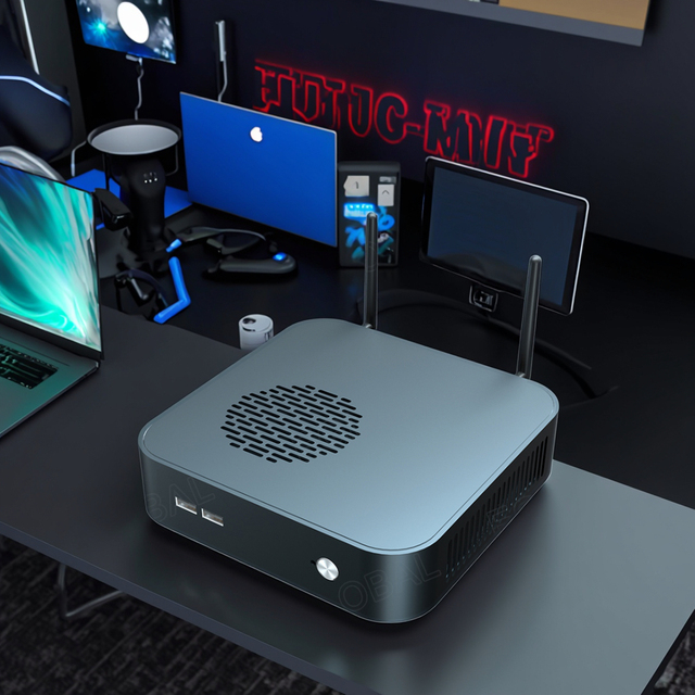 AMD Ry-zen 7 PRO 4800H 8 Cores 16 Threads Game Mini PC 2DDR4 MAX 64GB M.2 2280 NVME/PCIE3.0x4 SSD AX200 WiFi6 Fan Mini Computer