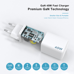 Teléfono móvil PD 45W Cargador rápido Tipo C Reino Unido UE KR Pin Adaptador de carga para teléfono inteligente Cargador Gan 45W para IPhone Samsung iPad <span class=keywords><strong>Tabler</strong></span> - Product Image 5