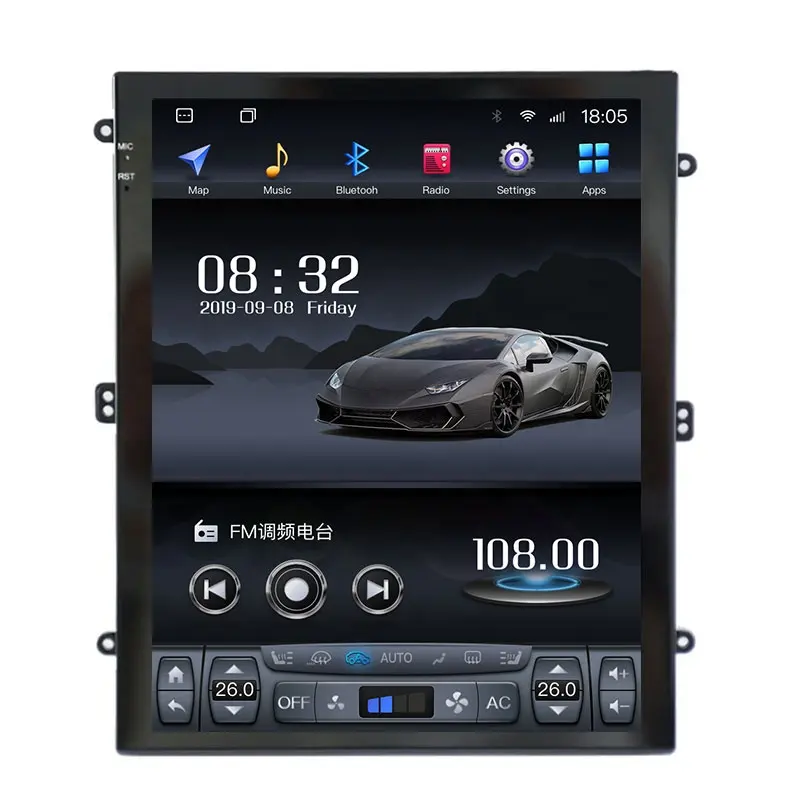 Multimedia Videospeler Voor Tesla Stijl Scherm Autoradio Gps Bt Carplay ,9.7 Inch Universele Android Auto Dvd-Speler