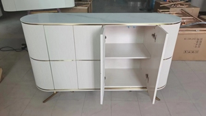 Prix usine blanc Buffet Buffet Armoire avec couches Meubles de salle à manger pour usage domestique Buffets Meubles de salon - Product Image 3