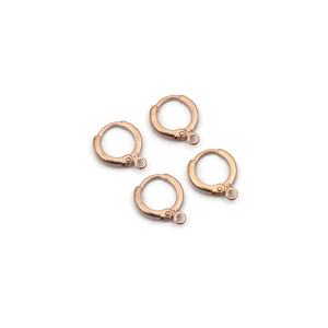 Aros de Latón Chapados en Oro Rosa sobre Oro, Juego de Componentes para Hacer Joyas, Suministros para Manualidades, Dijes Hechos a Mano, 14 mm - Product Image 1