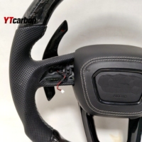 YTcarbon pour A3 A4 A5 Q3 Q5 Q7 Q8 S3 S4 S5 SQ3 SQ5 SQ7 SQ8 Accessoires intérieurs de voiture Volant personnalisé en fibre de carbone véritable