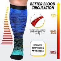 Bas de compression épaissis grande taille à haute élasticité pour l'exercice et le fitness, chaussettes de compression les plus vendues